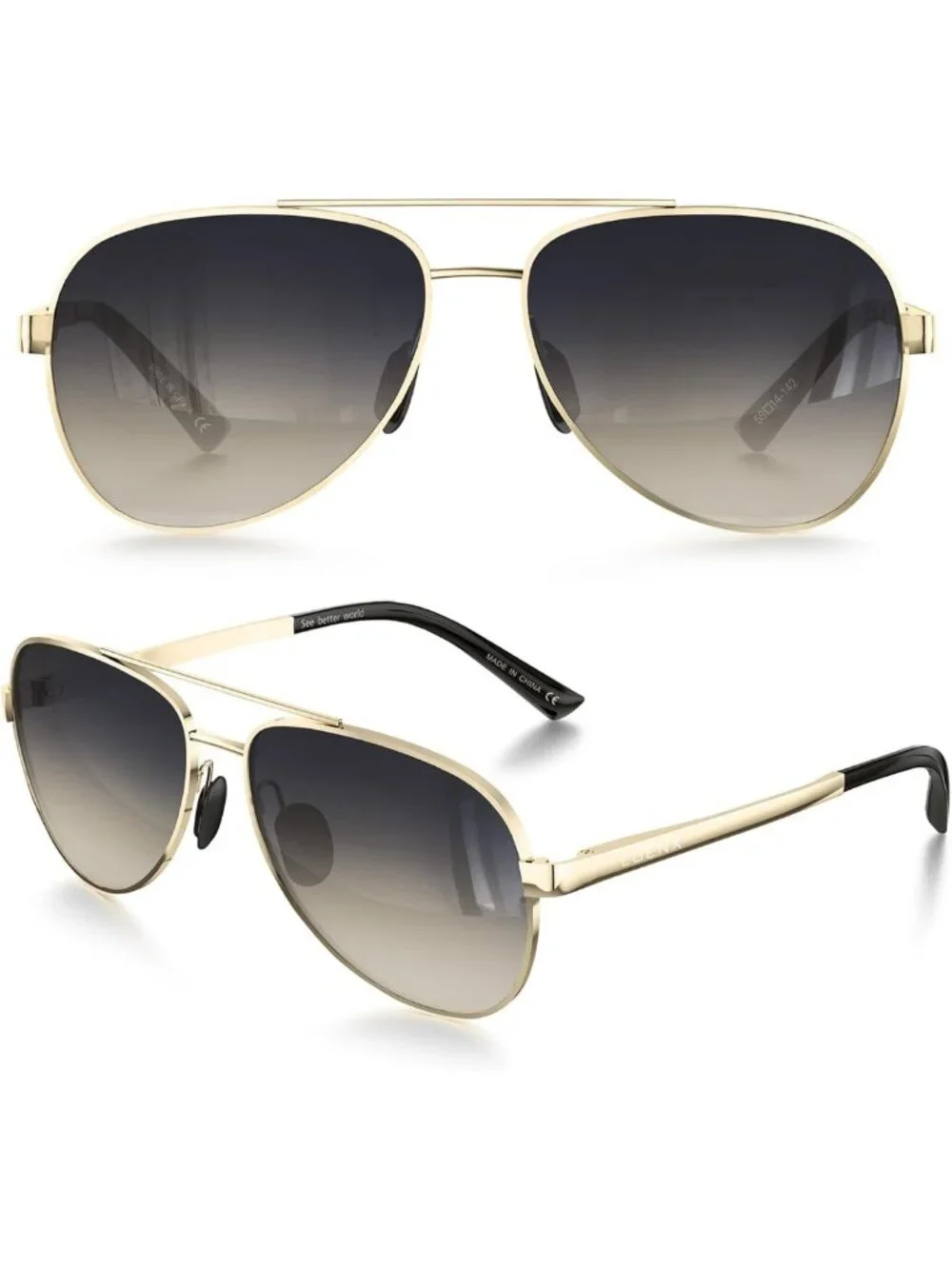 Polarized Aviator Sunglasses for Men & Women | UV400, Lightweight